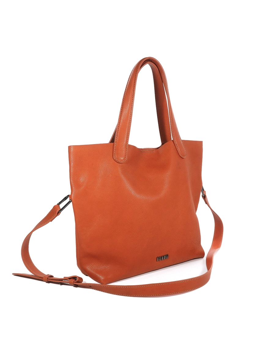 Bolsa Couro Shopping Lara Forum Laranja 1