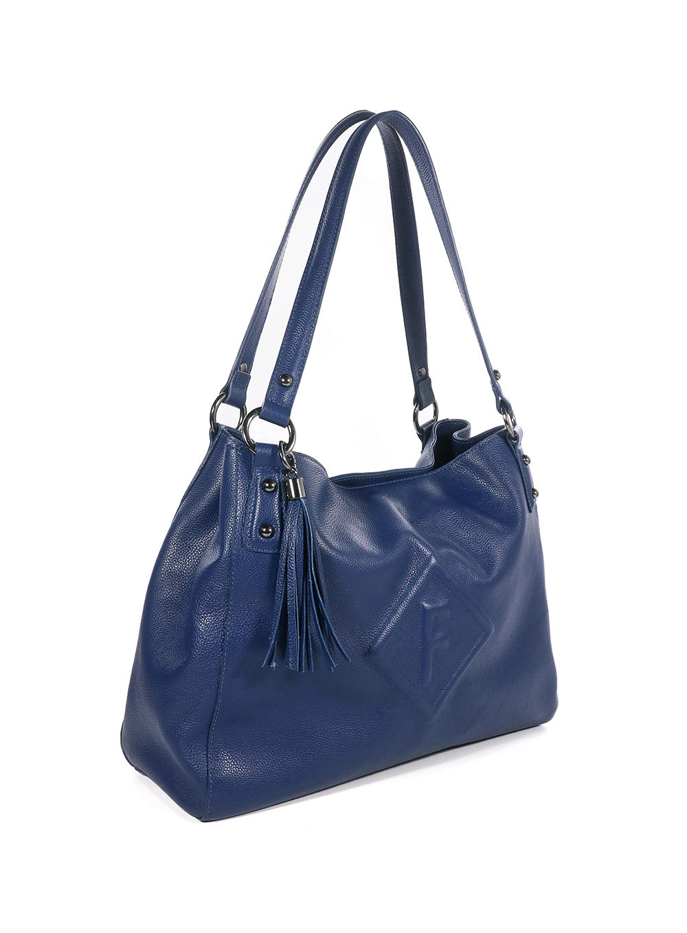 Bolsa Couro Shoulder Suri Forum Azul 1