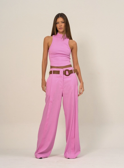 Calça Feminina Com Cinto - Basic Comfort