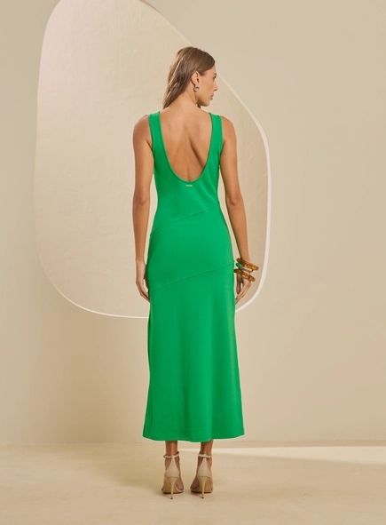 Vestido Maxi Midi Canelado