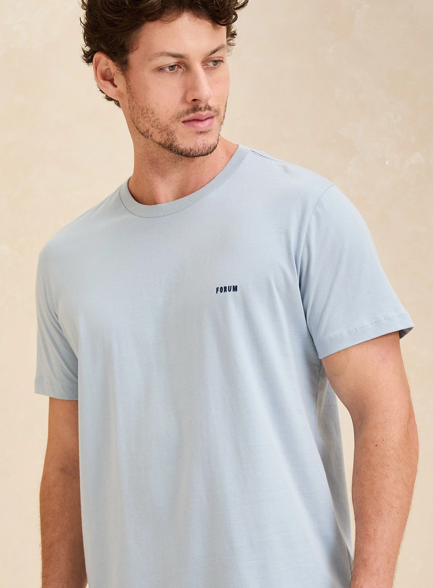 Camiseta Masculina New Slim Azul 3