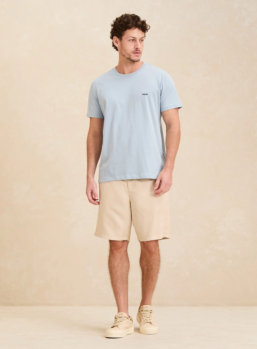 Camiseta Masculina New Slim Azul 4