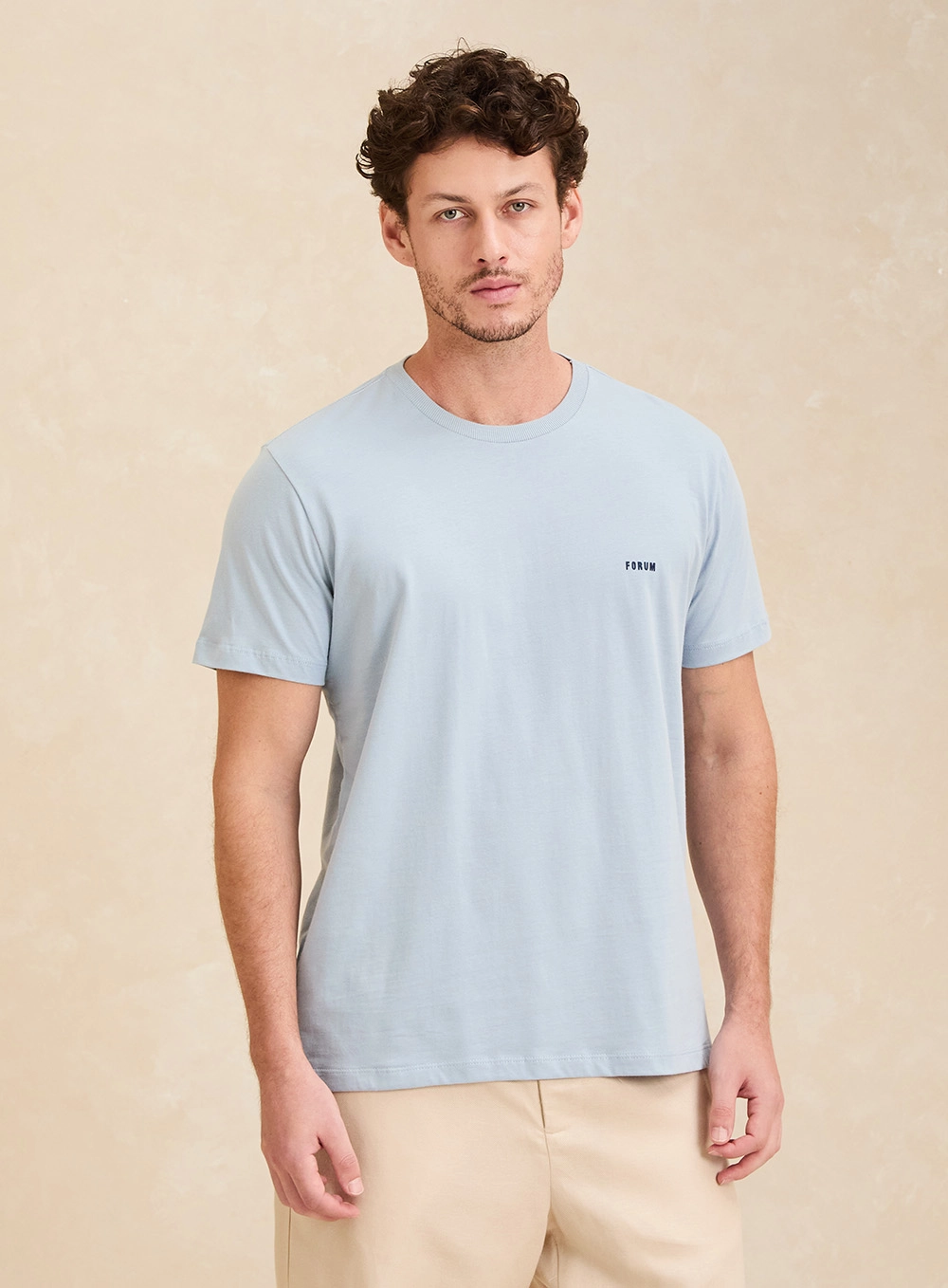 Camiseta Masculina New Slim Azul 1