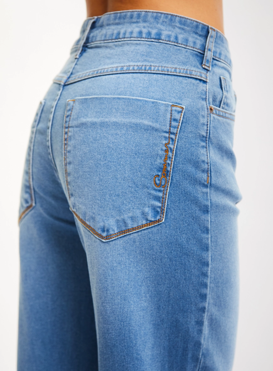 Calça Jeans Feminina Reta - Slim Índigo 4