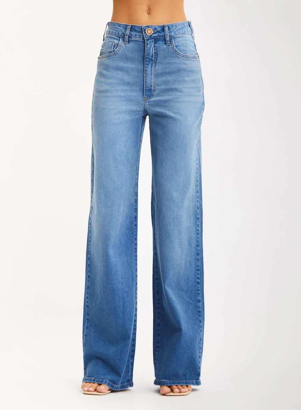 Calça Jeans Feminina Reta - Slim Índigo 1