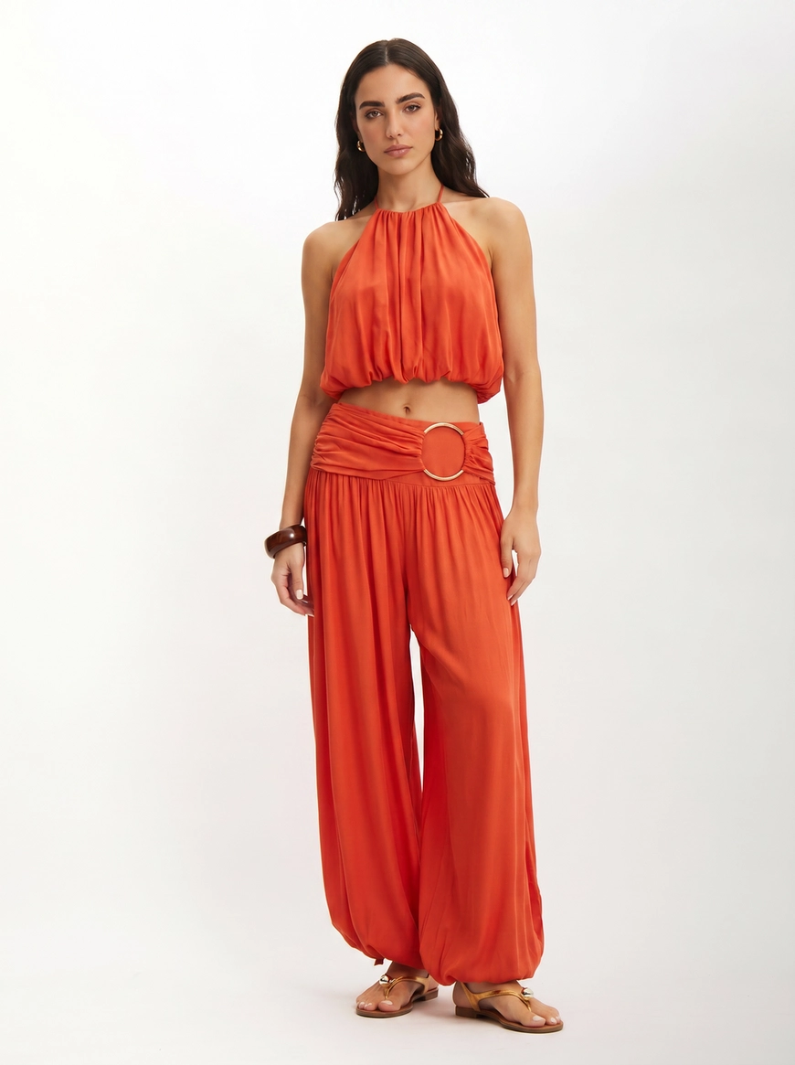 Calça Feminina Aladim - Harem Vermelho 3