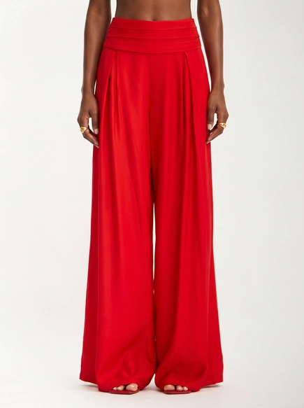 Calça Feminina Pantalona Franzida
