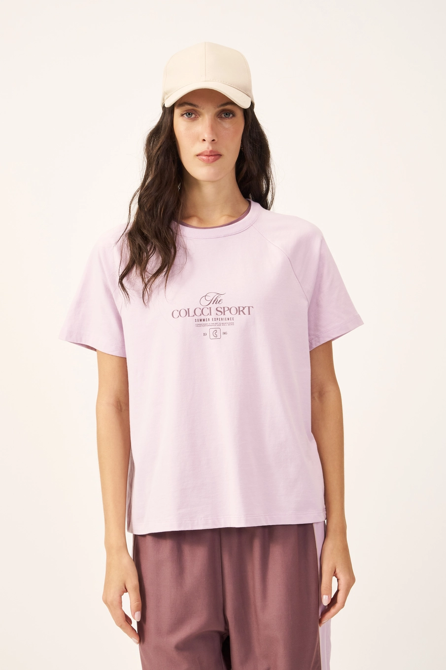 Camiseta Feminina Regular Estampada Roxo