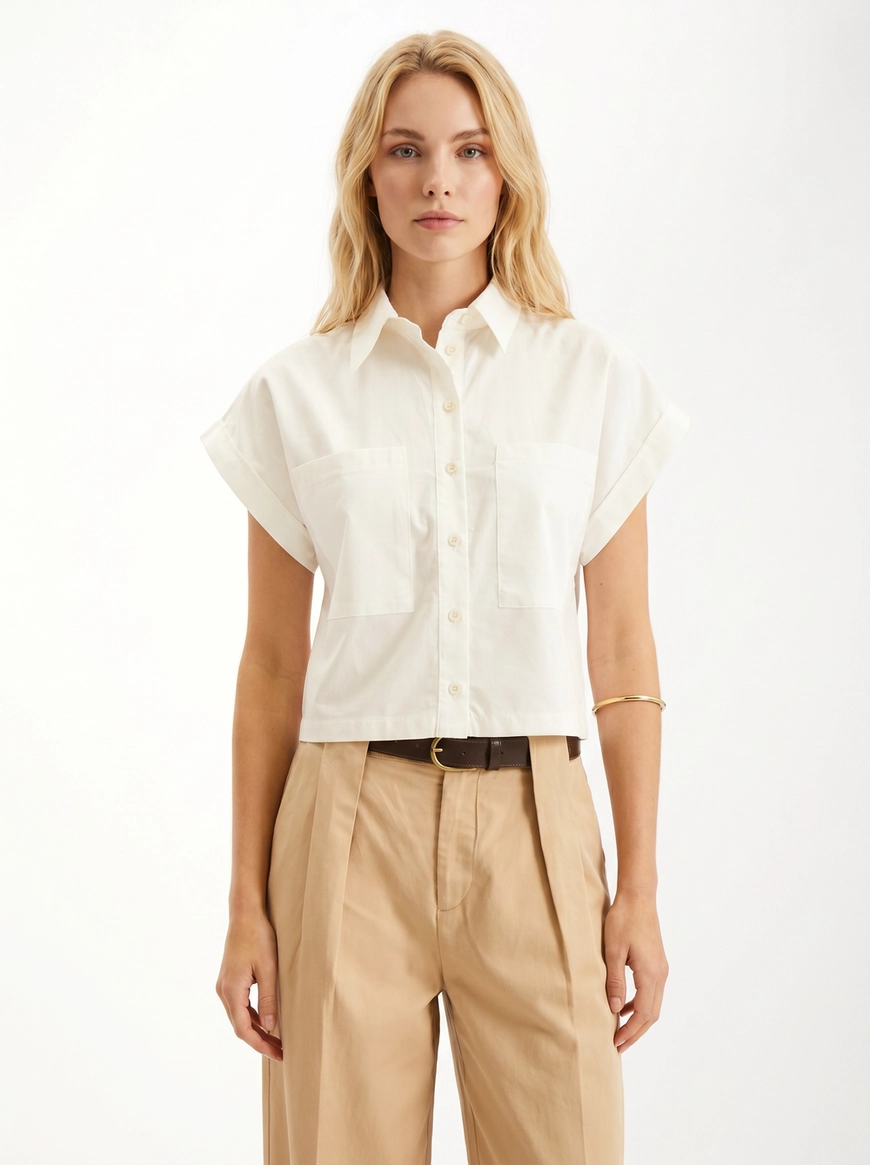 Camisa Feminina Comfort Com Gola Polo Off Shell 4