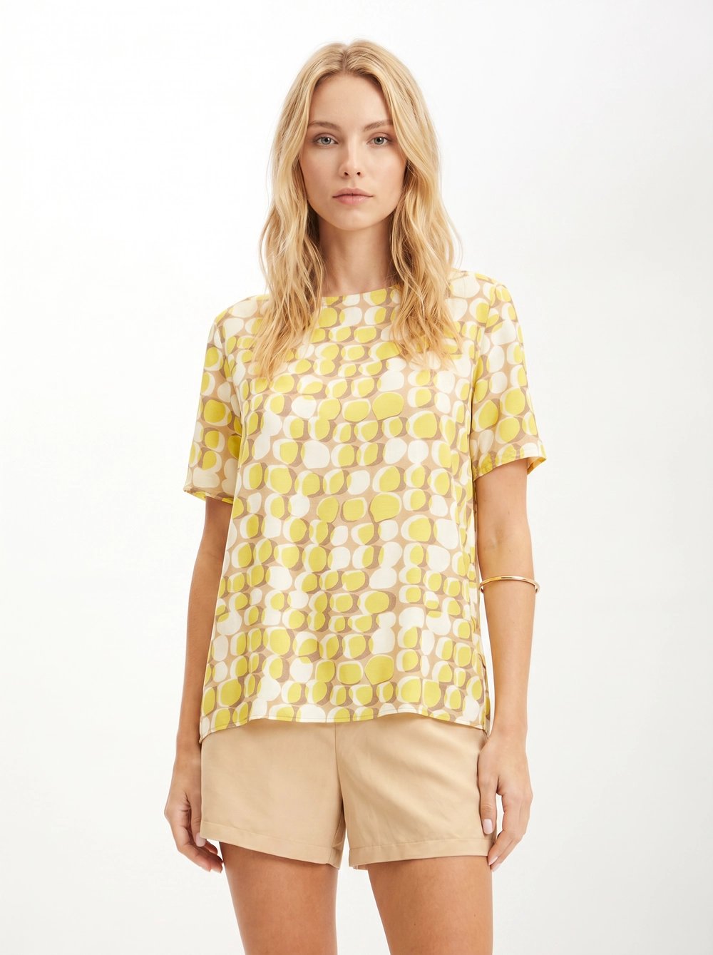 Camiseta Feminina Comfort  Reta Estampada Estampada 1