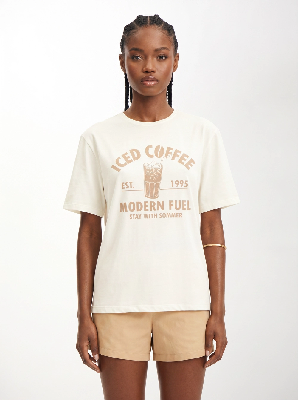 Camiseta  Feminina Boyfriend Relaxed Fit Estampada Off Shell 1