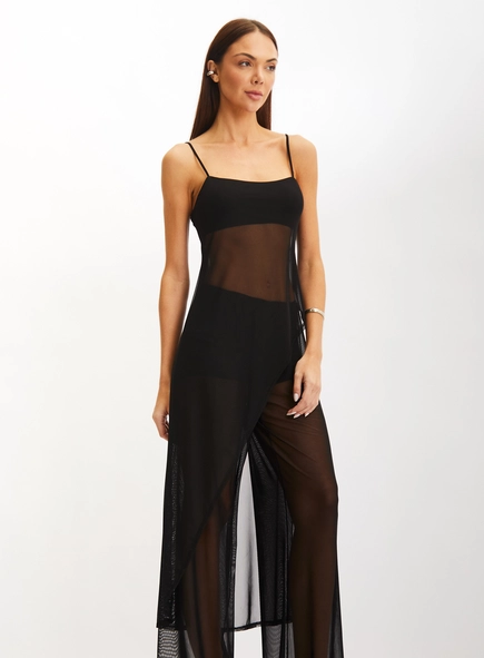 Blusa Feminina Alongada Com Alças Finas