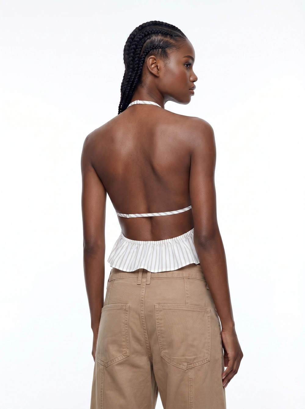 Blusa Frente Única Listrada Com Lastex Estampados 2
