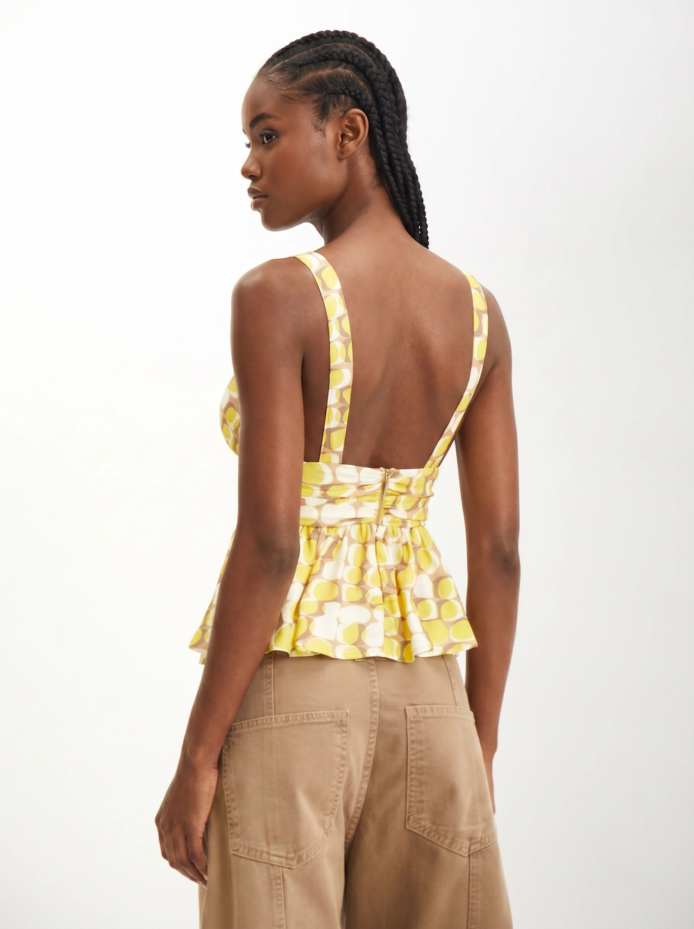 Blusa Feminina Ajustada Com Decote V Estampada Estampado 2