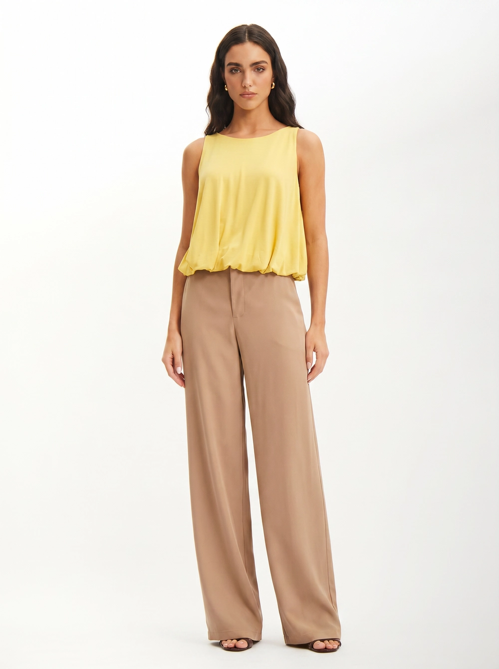 Blusa Feminina Balone Com Decote Canoa AMARELO 3
