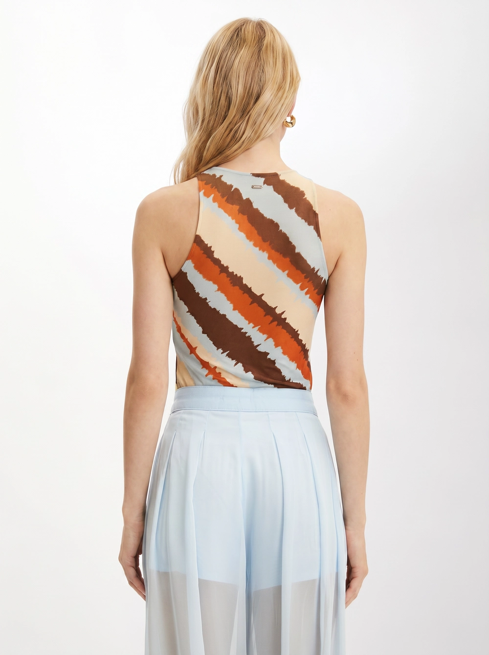 Regata Feminina Slim Gola Alta Estampada 2