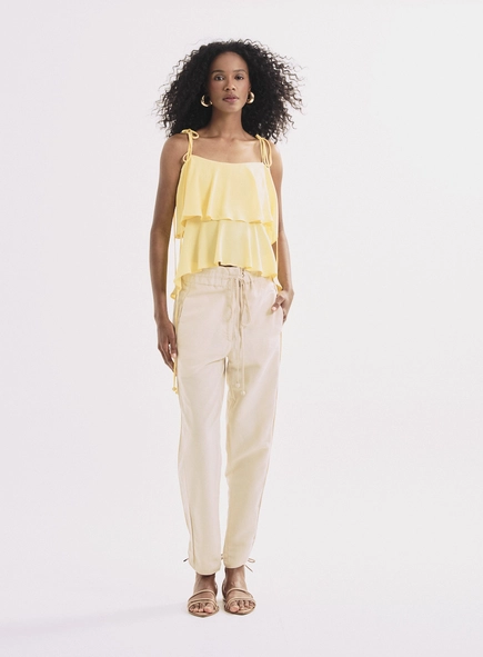 Calça Jogger  Com Amarração Feminina