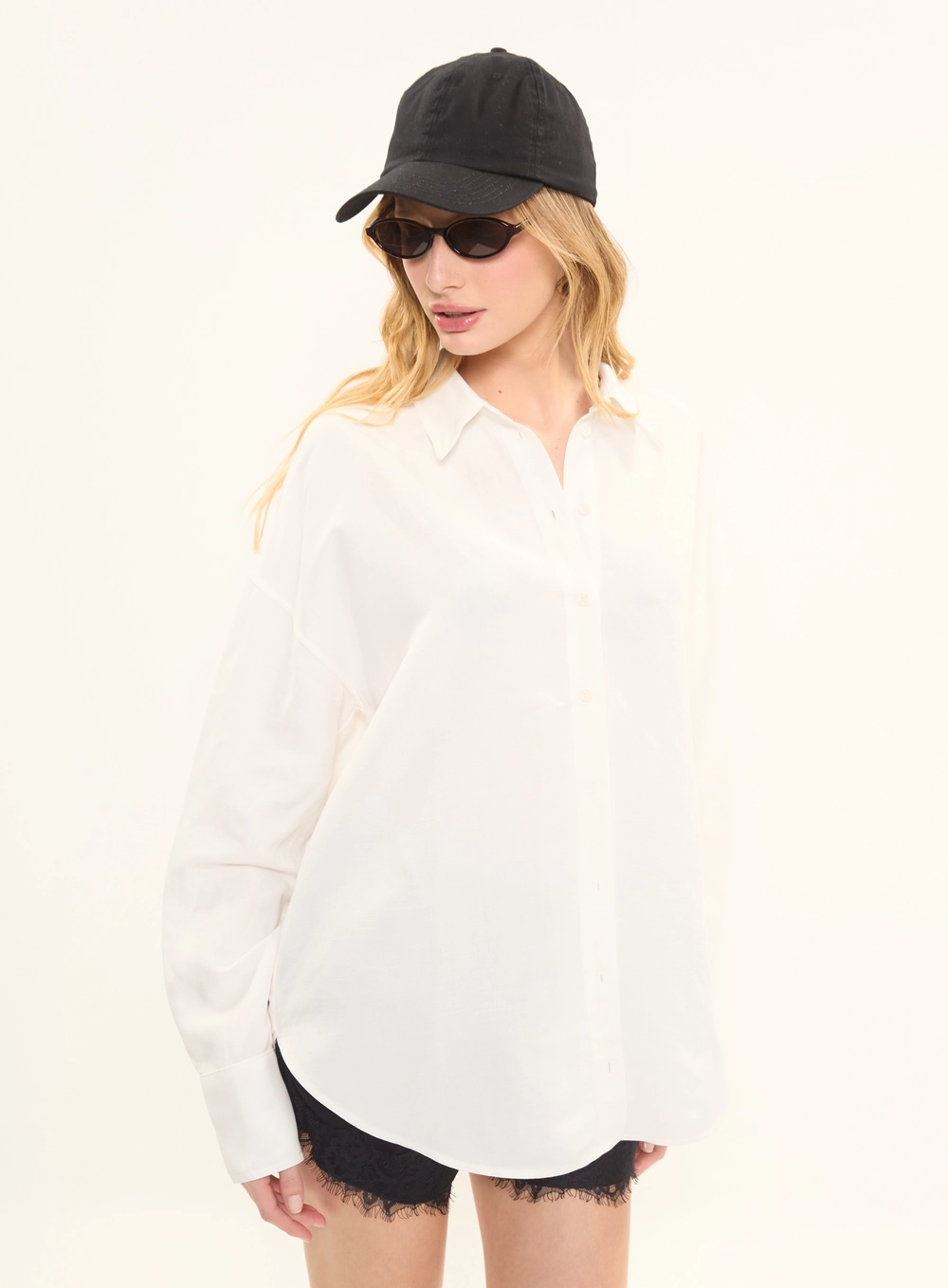 Camisa Feminina Oversized De Manga Longa Off Shell 3
