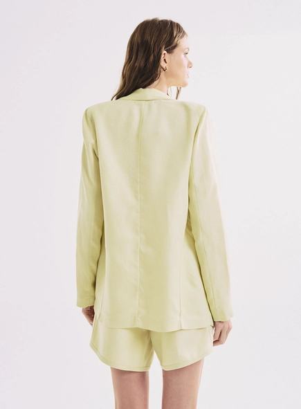 Blazer Feminino Alfaiataria Com Detalhes