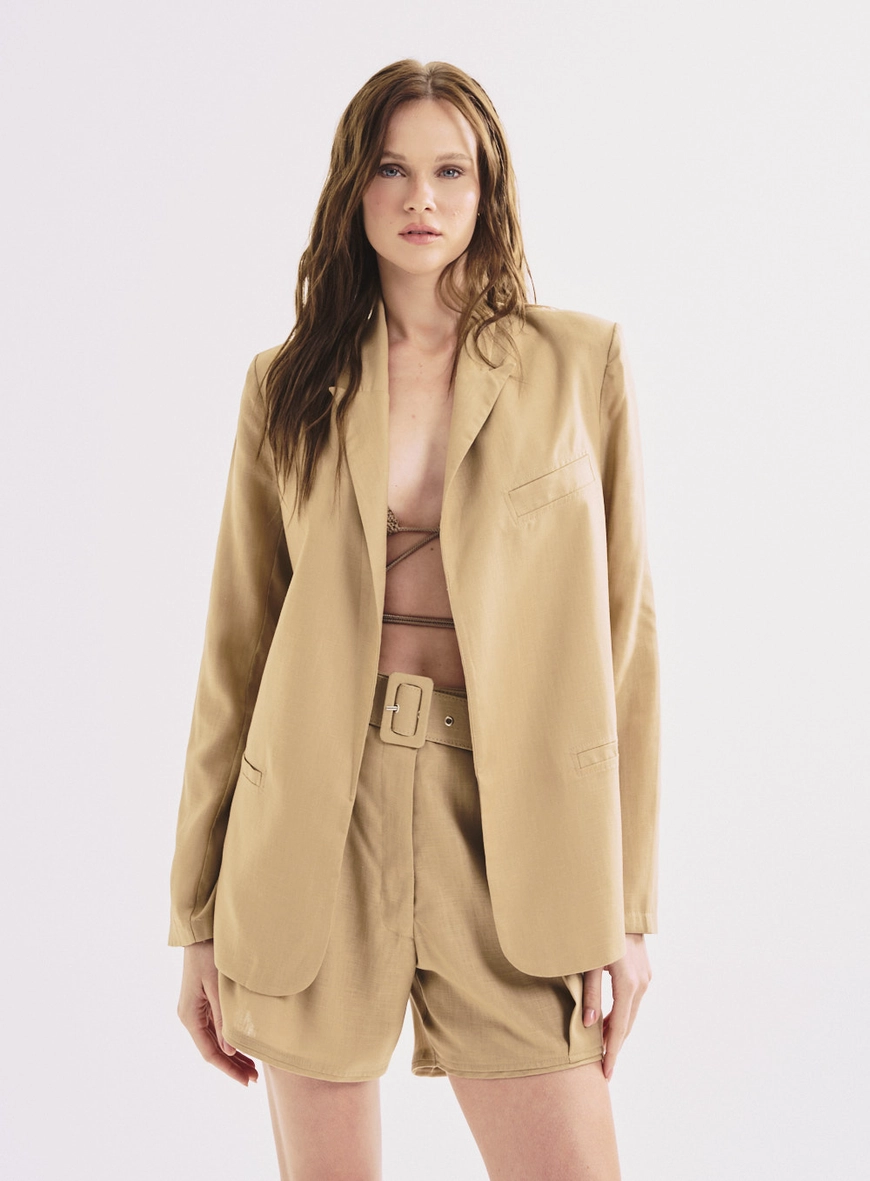 Blazer Feminino Alfaiataria Fluido Off Shell 1