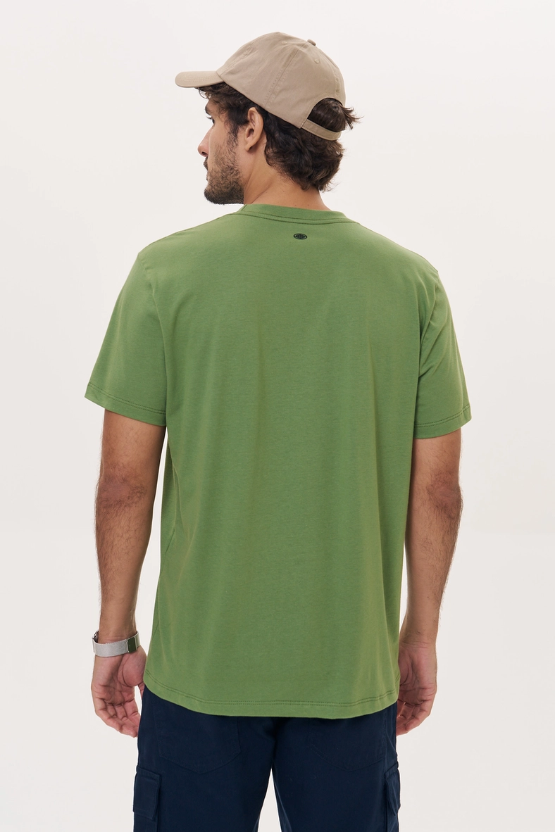Camiseta Masculina Com Estampa Frontal Verde 3