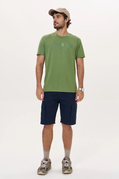 Camiseta Masculina Com Estampa Frontal