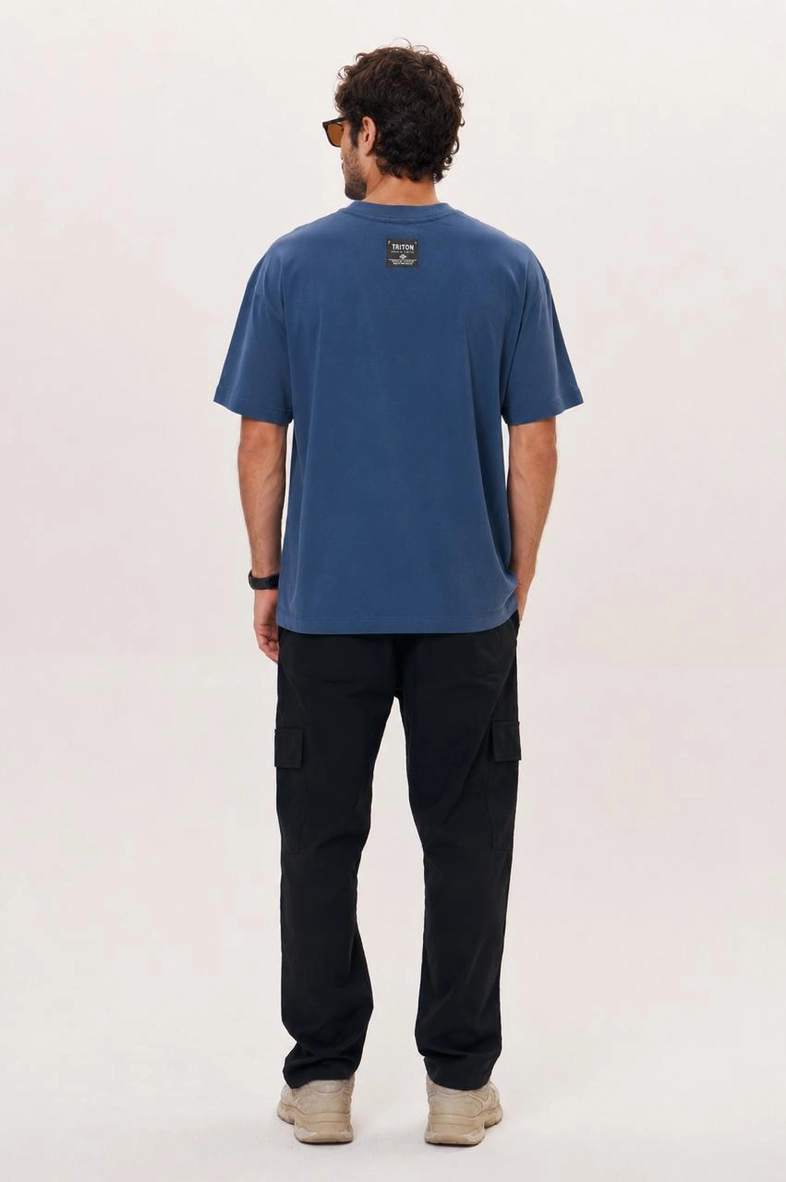 Camiseta Masculina Com Estampa Azul Marinho 2
