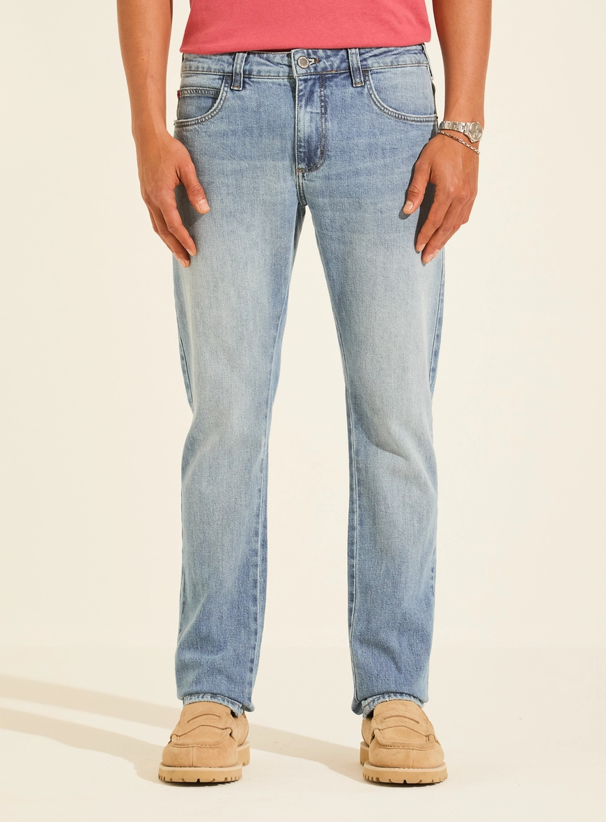 Calça Jeans Slim Ajustada Masculina - Paul Slim Índigo