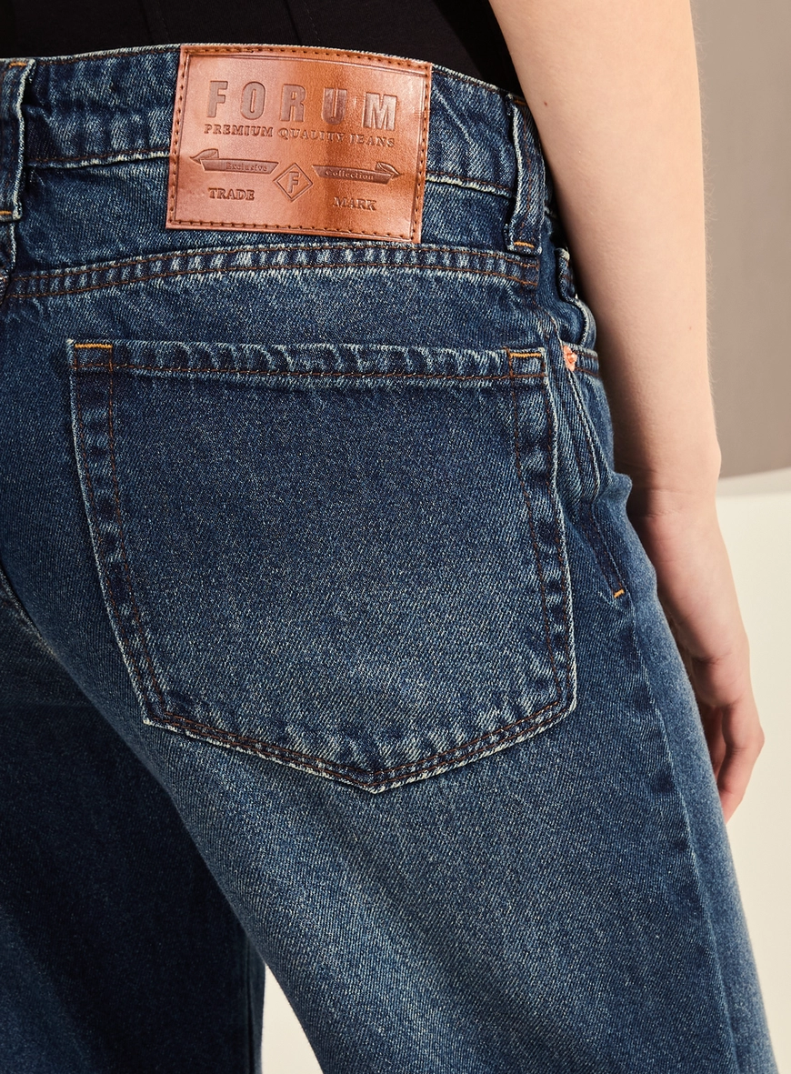 Calça Jeans Super Flare Lavagem Escura Feminina Índigo