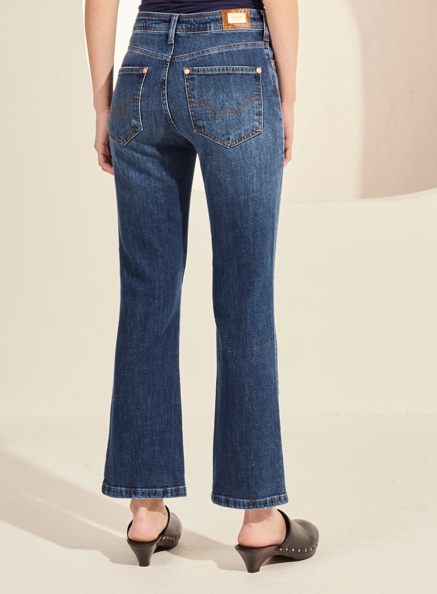 Calça Jeans Feminina Boot Cut Cropped - Marisa Índigo