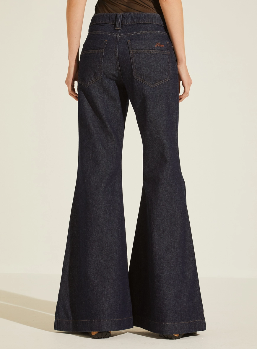 Calça Jeans Feminina Megan Super Flare Índigo