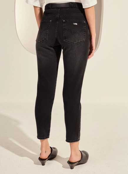 Calça Jeans Reta Cintura Alta Feminina - Lola