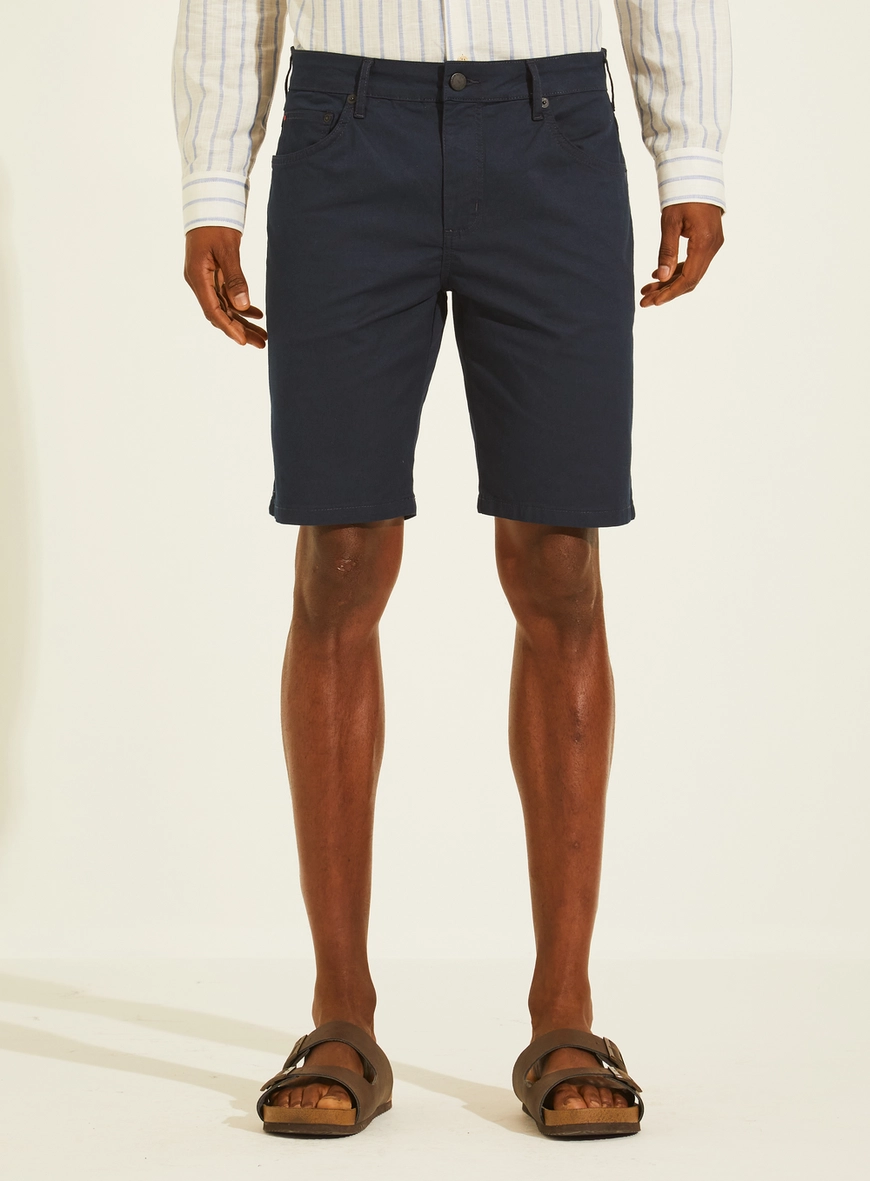 Bermuda Sarja Masculina Reta - Benjamin Azul