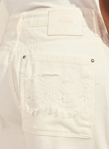Bermuda Sarja Feminina Baggy Alongada