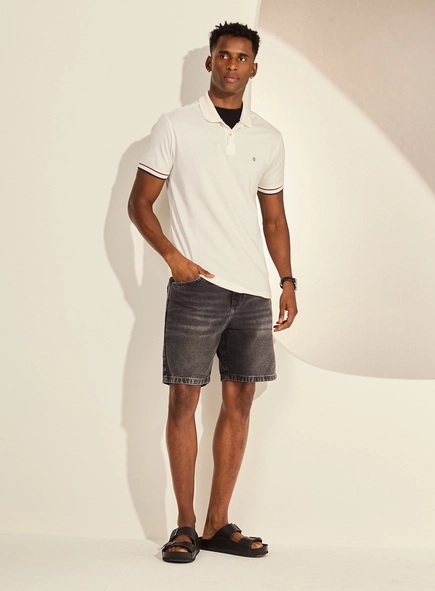 Polo Piquet Muscle Masculina Com Bordado