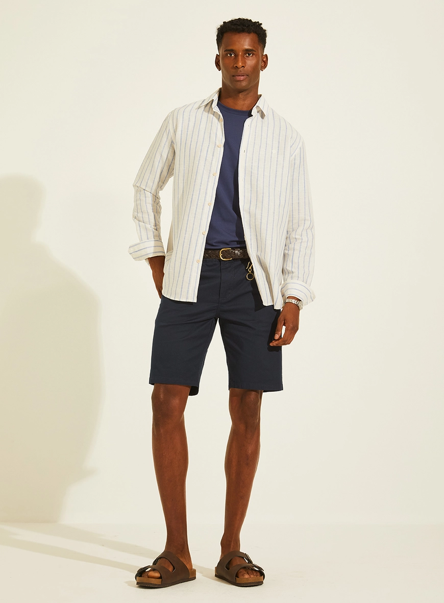 Camisa Relax Manga Longa Listrada Masculina Estampados