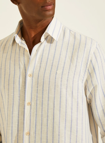 Camisa Relax Manga Longa Listrada Masculina