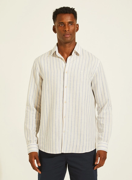 Camisa Relax Manga Longa Listrada Masculina