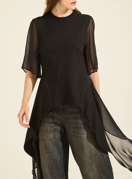 Camiseta Malha Comfort Com Transparência