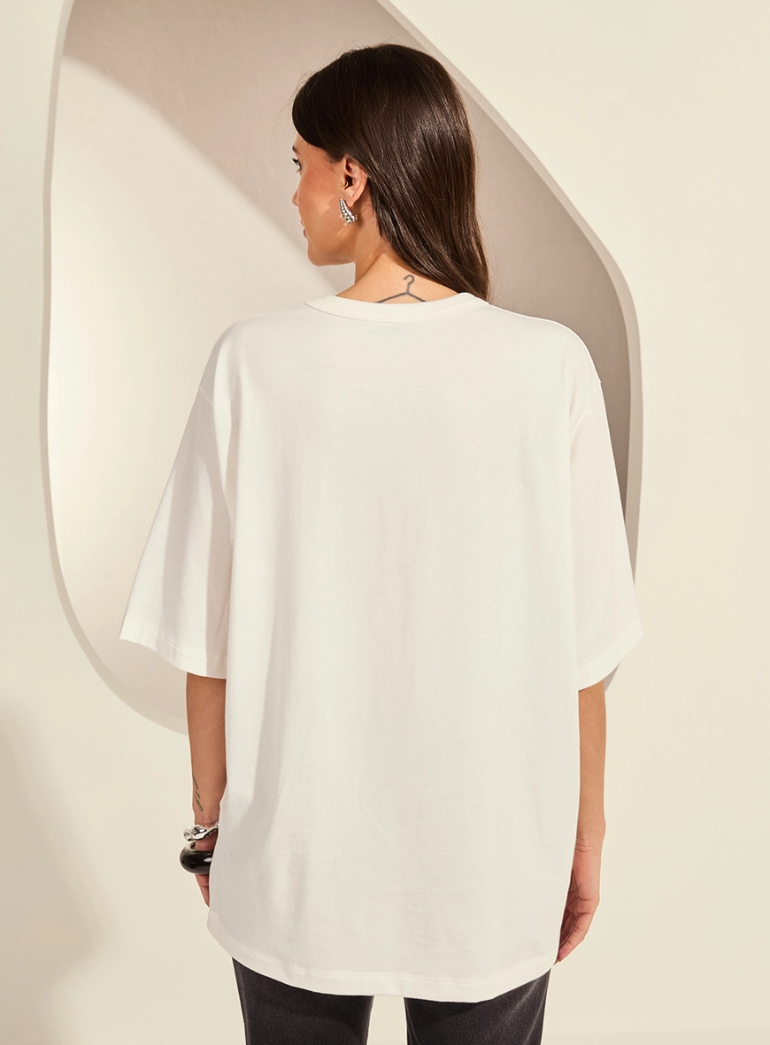 Camiseta Loose Oversized Feminina Authentic Off Shell