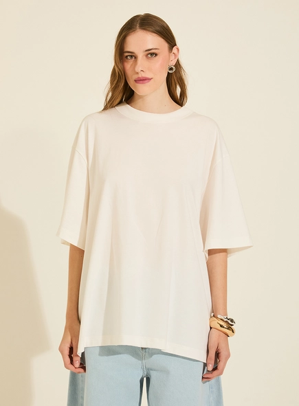 Camiseta Boy Oversized Com Estampa Costas