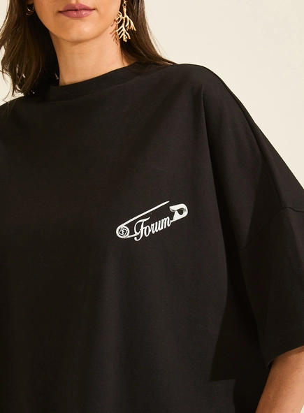 Camiseta Box New De Malha Com Mangas Oversized