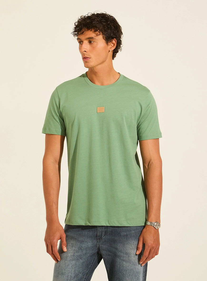 Camiseta New Slim Gola Careca Masculina Verde