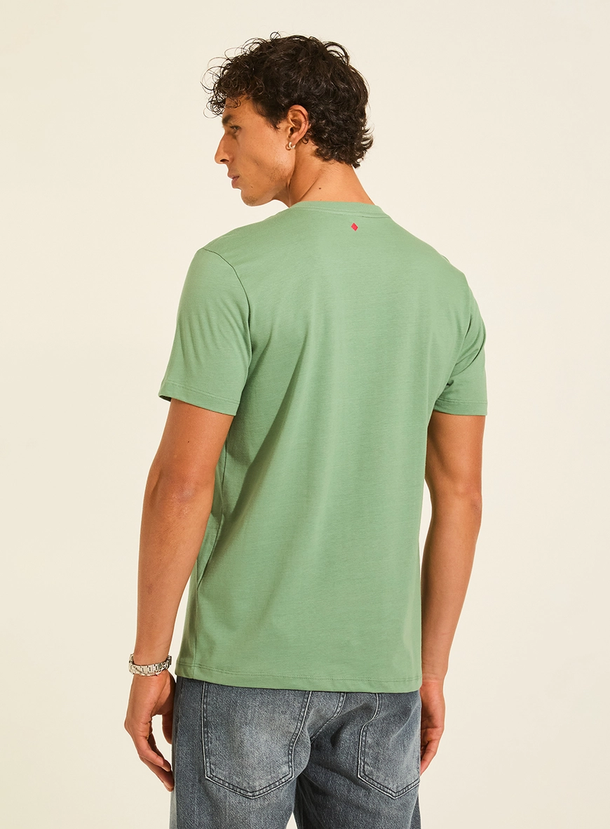 Camiseta New Slim Gola Careca Masculina Verde