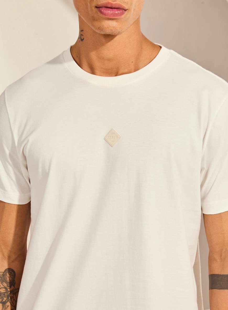 Camiseta New Slim Com Gola Careca Masculina Off Shell