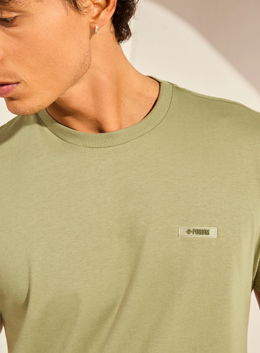 Camiseta New Slim Básica Masculina Verde