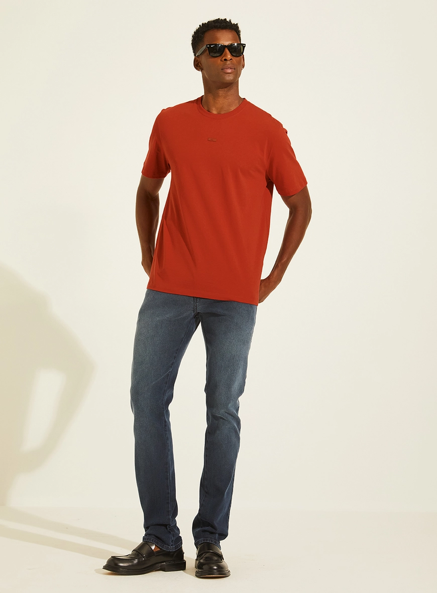 Camiseta New Box Caimento Reto Masculina Vermelho