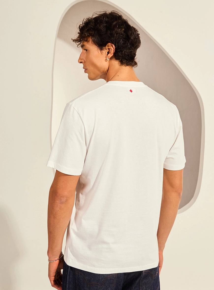 Camiseta New Box Caimento Reto Básica Masculina Off Shell