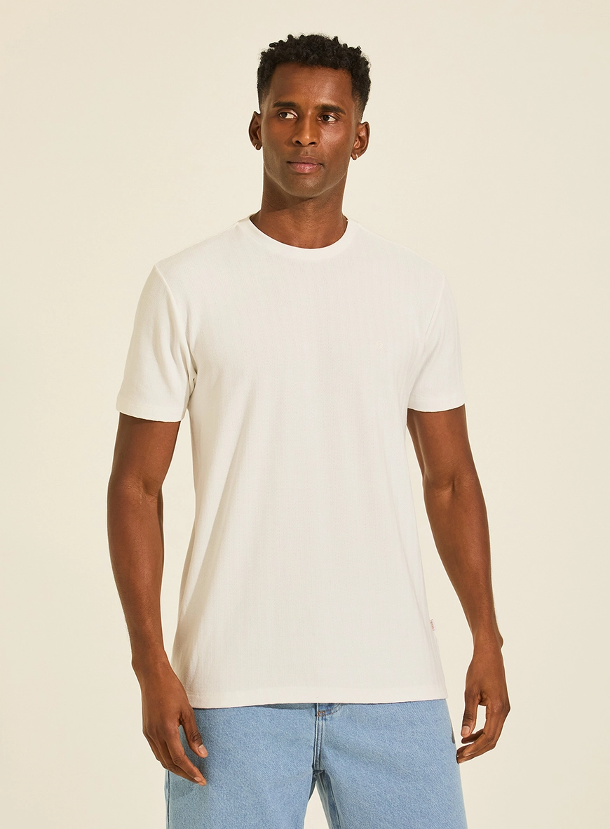 Camiseta New Box Reto Malha Texturizada Off Shell