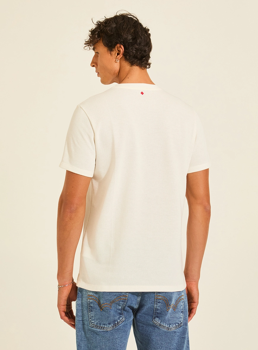 Camiseta New Slim Texturizada Masculina Off Shell